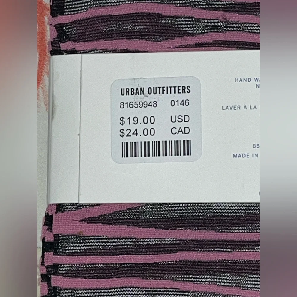 Urban Outfitters Black and Pink Striped Stockings Hosiery SZ M/L NEW NWT